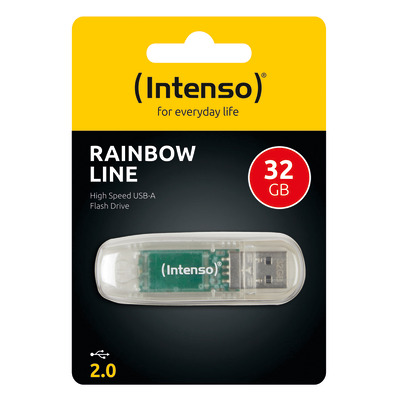 Intenso Speicherstick USB 2.0 Rainbow Line 32GB Transparent
