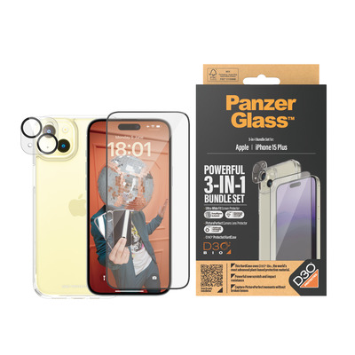 PanzerGlass 3-in-1-Pack iPhone 15 Plus