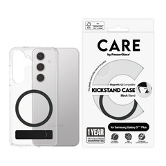 CARE Feature Case Clear w. Kickstand & QI Galaxy S25 Plus