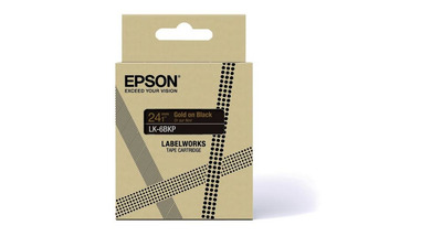 Epson Gift Tape - Schwarz / Schrift Gold 24mm