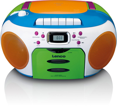 LENCO SCD-971 CD/Kassetten-Player für Kinder, bunt