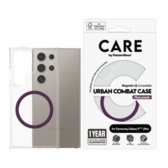 CARE Flagship Case Clear w. Plum Purple QI Galaxy S25 Ultra