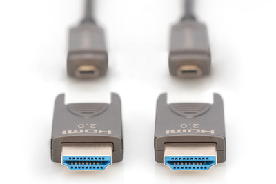 DIGITUS 4K - HDMI® AOC Hybrid Glasfaserkabel mit abn. Stecker