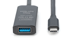 DIGITUS Aktives USB 3.2 Gen1 5G Verläng. USB-C - USB-A, 10m
