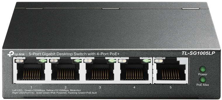TP-Link TL-SG1005PE 5-Port Gigabit (4x PoE+) L2 Smart Switch