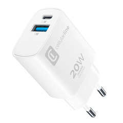 Cellularline Dual Port Travel Charger Apple PD 20W White