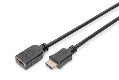 ASSMANN HDMI Verlängerung Typ A  2.0m Ultra HD 24p gold sw.