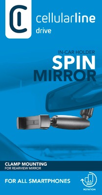 Cellularline Spin Mirror Car Holder Black