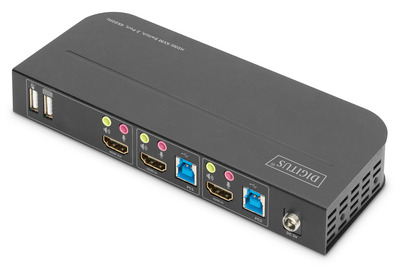 DIGITUS KVM Switch, 2x1 HDMI, HDMI Out,USB, 4Kx2K@60Hz