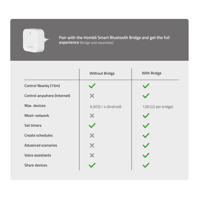 Hombli smarte Außenwandleuchte, grau