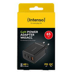 Intenso W65ACC Netzteil schwarz 1xUSB A 2xUSB C