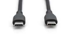 DIGITUS USB-C Silikon Anschlusskabel, 0,5m, schwarz