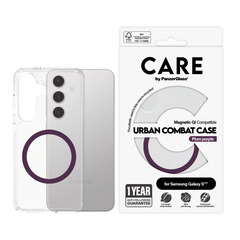 CARE Flagship Case Clear Combat w. Plum Purple QI Galaxy S25