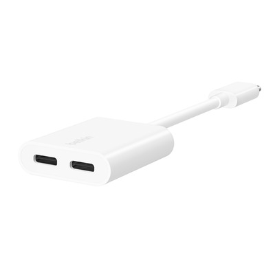 Belkin RockStar USB-C Audio- und Ladeadapter, weiß