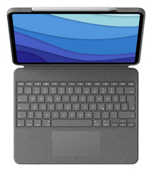 Logitech Combo Touch QWERTZ-Layout 12,9", grau
