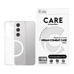 CARE Flagship Case Clear w. white QI Galaxy S25 Plus