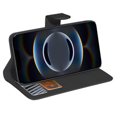 PEDEA Book Cover Classic für Apple iPhone 17e, schwarz