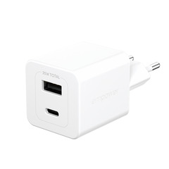 empower Turbo 35W Charger incl. USB-C + USB-A/EU Plug/white