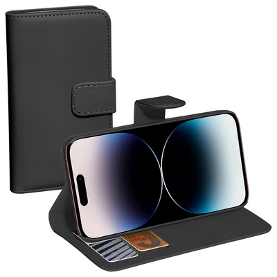 PEDEA Book Cover Classic für iPhone 14 Pro Max, schwarz