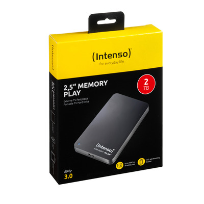 Intenso 2TB Ext. Festplatte Memory Play USB 3.0 2,5" + Halter