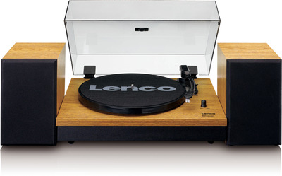 LENCO LS-300WD Plattenspieler mit ext. Lautsprechern, Holz