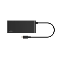 Belkin Connect 7-in-1 USB-C Hub mit Dual USB-C Ports, schwarz