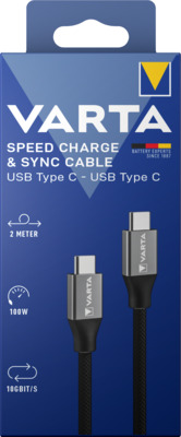 VARTA Speed Charge & Sync Cable USB Type C to USB Type C