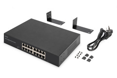 DIGITUS DIGITUS 16-Port Gigabit Switch, 19 Zoll, Unmanaged