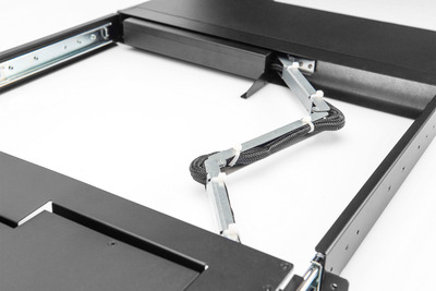 DIGITUS 17" HD LCD KVM Konsole, 1-Anschluss VGA, UK Tastatur