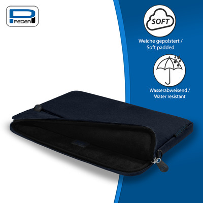 PEDEA Tablettasche "Fashion" 32,8 cm (bis 12.9'') blau/schwarz