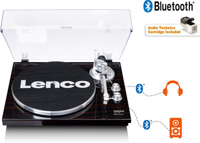 LENCO LBT-188 Bluetooth Plattenspieler mit USB, Walnuss