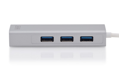 DIGITUS USB Typ C 3.0 Hub mit Gigabit Ethernet