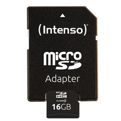 Intenso 16GB microSDHC Class 4 + SD-Adapter