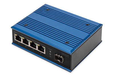 DIGITUS 4-port 10/100/1000BASE-TX+1000Base-FX  Ind. PoE Switch
