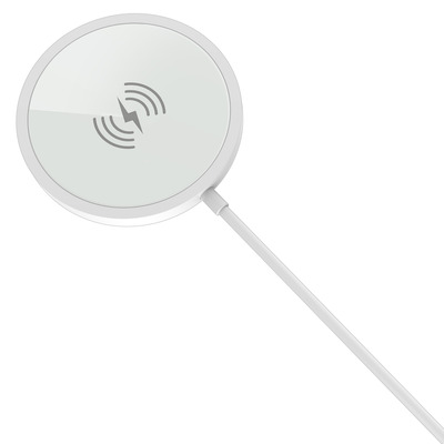 PEDEA Wireless magnetic Charging Pad 15W - USB-C, silber/weiß
