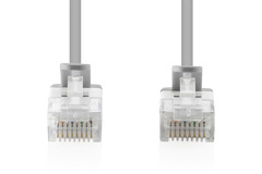 DIGITUS CAT 6 U-UTP Slim Patchkabel, 0,5 m, Grau, 10 Stück