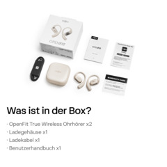 Shokz OpenFit Beige, Bluetooth, Kopfhörer, 7Stunde(n) Akkulaufzeit
