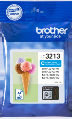 Brother Tintenpatrone LC-3213C Cyan (ca. 400 Seiten)