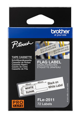 Schriftband FLe-2511 Einzelfähnchen-Etiketten weiß (72 Stück)