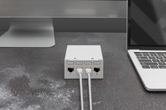 DIGITUS CAT 6A Keystone Modul,geschirmt mit Kabelmanager 4 Stk