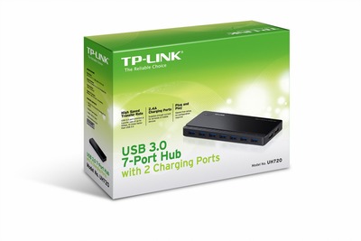 TP-Link UH720 7-Port USB 3.0 Hub mit 2 Lade-Ports