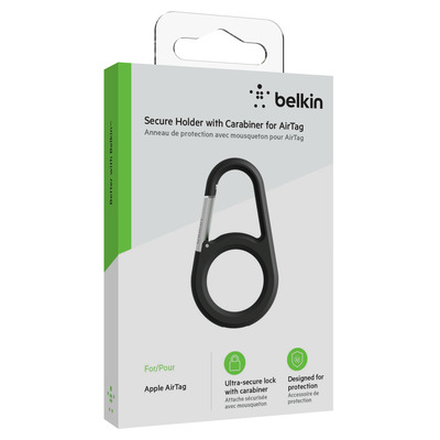 Belkin Secure Holder mit Karabiner für Apple AirTag, schwarz