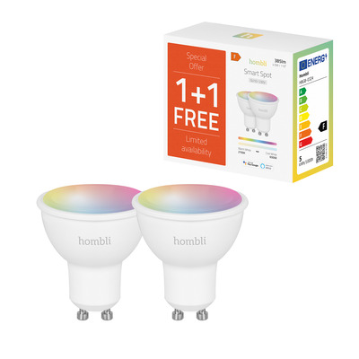 Hombli smarte Glühbirne, Smart Spot (5W) RGB+CCT Promo Pack V3