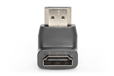 DIGITUS HDMI Adapter Typ A 90ø gewinkelt St/Bu UltraHD schwarz