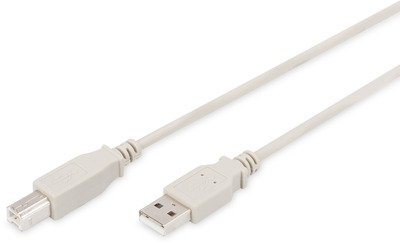 ASSMANN USB 2.0 Kabel Typ A-B  1.8m USB 2.0 konform beige