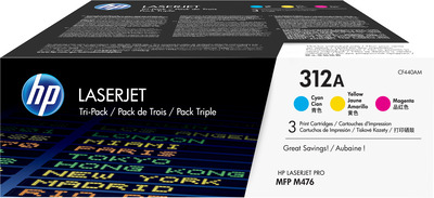 HP Toner CF440AM 312A Rainbow Pack (C/Y/M) (ca. 2.700 Seiten)