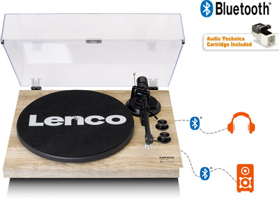 LENCO LBT-188 Bluetooth Plattenspieler mit USB, Kiefer