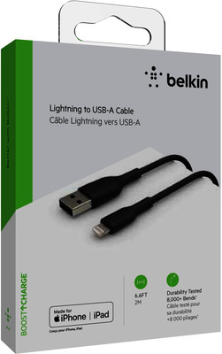 Belkin Lightning Lade/Sync Kabel PVC mfi zertifiziert 2m black