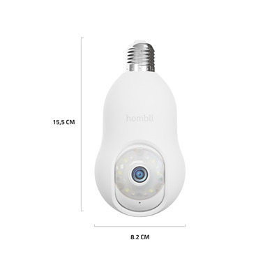 Hombli smarte outdoor Kamera, Bulb Cam 2K, weiß