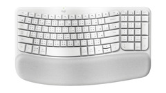 Logitech Wave Keys Ergonomische Tastatur QWERTZ-Layout, weiß